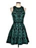 Parker Graphic Teal Cocktail Dress Size L - photo 1