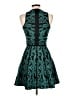 Parker Graphic Teal Cocktail Dress Size L - photo 2