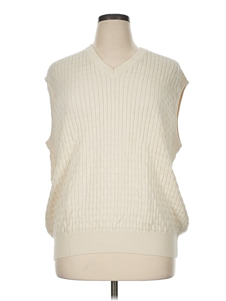 Pre-owned Greg Norman Sweater Vest In Ivory