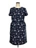 Ann Taylor LOFT Print Blue Casual Dress Size 18 - photo 1