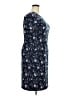 Ann Taylor LOFT Print Blue Casual Dress Size 18 - photo 4