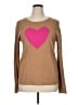 J.Crew Factory Store Hearts Brown Pullover Sweater Size XL - photo 1