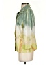 Spanner 100% Silk Tie-dye Green 3/4 Sleeve Silk Top Size S - photo 5