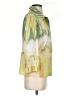 Spanner 100% Silk Tie-dye Green 3/4 Sleeve Silk Top Size S - photo 4