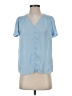 Maison d' Amelie 100% Polyester Blue Short Sleeve Blouse Size XS - photo 1