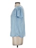 Maison d' Amelie 100% Polyester Blue Short Sleeve Blouse Size XS - photo 5