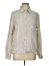 Parfois Stripes Ivory Long Sleeve Button-Down Shirt Size L - photo 1