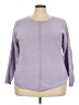 Avenue Chevron-herringbone Purple Pullover Sweater Size 22 - photo 1