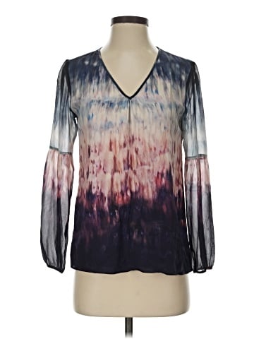 Ecru 3/4 Sleeve Silk Top (view 1)