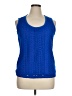 Rafaella 100% Polyester Blue Sleeveless Blouse Size XL - photo 1