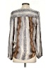 Chelsea & Theodore 100% Polyester Animal Print Silver Long Sleeve Blouse Size XS - photo 2