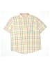 Thereabouts 100% Cotton Checkered-gingham Yellow Short Sleeve Button-Down Shirt Size 18 - 20 - photo 1