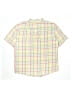 Thereabouts 100% Cotton Checkered-gingham Yellow Short Sleeve Button-Down Shirt Size 18 - 20 - photo 2