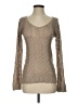 Love Stitch 100% Acrylic Metallic Tan Pullover Sweater Size S - photo 1