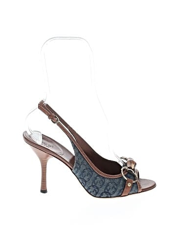 Gucci Denim Horsebit Sandals (view 1)