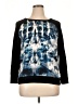 Como Black Print Blue Pullover Sweater Size XL - photo 1