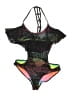 Op Tweed Black One Piece Swimsuit Size 11 - 13 - photo 1