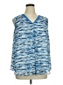 Vince Camuto Stripes Blue Sleeveless Blouse Size 1X - photo 1