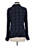 CAbi 100% Rayon Plaid Blue Long Sleeve Button-Down Shirt Size M - photo 2