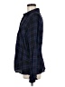 CAbi 100% Rayon Plaid Blue Long Sleeve Button-Down Shirt Size M - photo 5