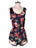 Ambiance Apparel 100% Polyester Floral Blue Romper Size M - photo 1