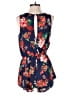 Ambiance Apparel 100% Polyester Floral Blue Romper Size M - photo 2