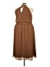 Worthington 100% Polyester Chevron-herringbone Brown Casual Dress Size 22 - photo 2
