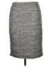Ann Taylor 100% Polyester Chevron-herringbone Gray Casual Skirt Size 14 - photo 1