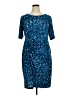Connected Apparel Graphic Polka Dots Blue Cocktail Dress Size 16 - photo 1