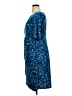 Connected Apparel Graphic Polka Dots Blue Cocktail Dress Size 16 - photo 5
