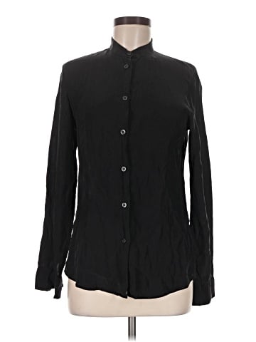 Ines de la Fressange for Uniqlo Long Sleeve Silk Top (view 1)