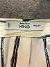 MNG 100% Polyester Stripes Ivory Long Sleeve Blouse Size 6 - photo 7