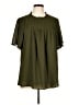 BLOOMCHIC 100% Polyester Green Short Sleeve Blouse Size 12 - photo 1