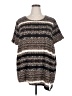 Westbound Tweed Brown Short Sleeve Turtleneck Size 3X - photo 2