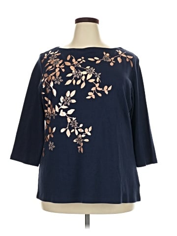 Karen Scott 3/4 Sleeve T-Shirt (view 1)