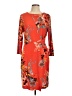 ECI Print Orange Cocktail Dress Size L - photo 1