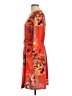 ECI Print Orange Cocktail Dress Size L - photo 5