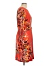 ECI Print Orange Cocktail Dress Size L - photo 4