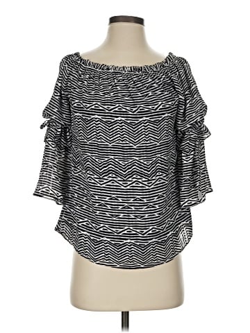 White House Black Market 3/4 Sleeve Blouse (view 1)