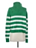 Kule 100% Cotton Stripes Green Turtleneck Sweater Size M - photo 2