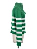 Kule 100% Cotton Stripes Green Turtleneck Sweater Size M - photo 4
