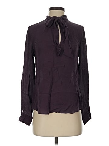 Elizabeth and James Long Sleeve Silk Top (view 1)