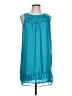 V Fish 100% Polyester Teal Casual Dress Size L - photo 1