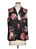 Nine West 100% Polyester Floral Black Sleeveless Blouse Size L - photo 1