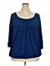 MICHAEL Michael Kors 100% Rayon Blue 3/4 Sleeve T-Shirt Size 2X - photo 1