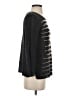 Nic + Zoe Metallic Black Pullover Sweater Size S - photo 4