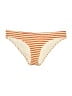 Solid & Striped Stripes Gold Swimsuit Bottoms Size L - photo 1