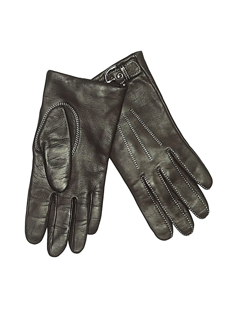 Pre-owned Coach Gloves In Gray