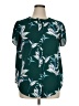 41Hawthorn 100% Polyester Tropical Teal Short Sleeve Blouse Size 1X - photo 1