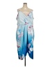 City Chic 100% Polyester Tie-dye Blue Casual Dress Size 24 Plus (XXL) - photo 1